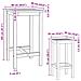 Set Bar da Esterno 3 pcs Non trattato Legno di teak solido - Foto miniatura 8