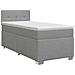 Letto box spring con materasso Grigio Chiaro 90 x 200 cm - Foto miniatura 1