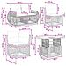 Set Divano da Giardino 10 pz Nero e Bianco Crema polyrattan - Foto miniatura 4