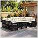 Set Divano da Giardino 10 pz Nero e Bianco Crema polyrattan - Foto miniatura 5