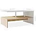 Tavolino Salotto Legno Multistrato 90x59x42 cm Rovere e Bianco - Foto miniatura 5