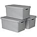 Contenitori Con Coperchio Infinity 3 Pz 45 L Grigio 240659 - Foto miniatura 1