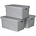 Contenitori Con Coperchio Infinity 3 Pz 45 L Grigio 240659 - Foto miniatura 3
