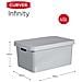 Contenitori Con Coperchio Infinity 3 Pz 45 L Grigio 240659 - Foto miniatura 4