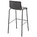 Sgabello Bar Hoover in Tessuto I Sgabello Alto Design 4 Gambe in Metallo I Sedia Sgabello Impilabile con Schienale I Sgabello Bancone H 76 CM Grigio Chiaro Base Nero - Foto miniatura 4