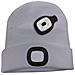 Capellino Con Luce Frontale Torcia Led Ricaricabile Grigio Chiaro - Foto miniatura 3
