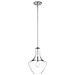 Lampadario A Sospensione A 1 Luce Piccola Cupola Cromo, E27 - Foto miniatura 1