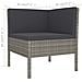 Set Divani Da Giardino 6 Pz Con Cuscini In Polyrattan Grigio - Foto miniatura 6