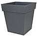 Vaso Quadrato Tuscany - 50 Cm - 87 L - Grigio Antracite - Foto miniatura 1