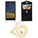 Catena Di Telefoni Cellulari Compatibile Con Motorola Moto G5 In Crema Beige - Coperchio Protettivo In Silicone Con Anelli D'argento, Cinturino In Corda E Custodia Staccabile - Foto miniatura 7