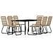 Set Da Pranzo Per Giardino 9 Pz Con Cuscini Rovere - Foto miniatura 1