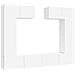 Set Di Mobili Porta Tv 6 Pz Bianco In Legno Multistrato - Foto miniatura 2