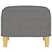 Poggiapiedi Grigio Scuro 60x50x41 Cm In Tessuto - Foto miniatura 4