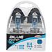 H4 Blue Power Coppia Di Lampadine Xenon Per Luci Auto 12v 60/55w P43t - Foto miniatura 1