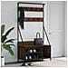 Appendiabiti Con Porta Scarpe Rovere Marrone 100x41x184 Cm - Foto miniatura 1