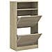 Scarpiera Rovere Sonoma 60x34x116 Cm In Legno Multistrato - Foto miniatura 2