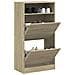 Scarpiera Rovere Sonoma 60x34x116 Cm In Legno Multistrato - Foto miniatura 1