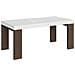 Tavolo Allungabile 90x180/440 Cm Roxell Mix Piano Bianco Frassino - Gambe Noce - Bianco Frassino /quercia Natura - Foto miniatura 1