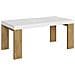 Tavolo Allungabile 90x180/440 Cm Roxell Mix Piano Bianco Frassino - Gambe Noce - Bianco Frassino /quercia Natura - Foto miniatura 6