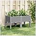 Fioriera Da Giardino Con Gambe Grigio Chiaro 80x40x42 Cm In Pp - Foto miniatura 1