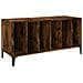 Mobile Porta Dischi Rovere Fumo 100x38x48 Cm Legno Multistrato - Foto miniatura 2