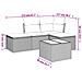 Set Divano Da Giardino 5 Pz Con Cuscini Beige In Polyrattan - Foto miniatura 2