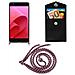 Catena Di Telefoni Cellulari Compatibile Con Asus Zenfone 4 Selfie Pro In Rosso Bianco - Coperchio Protettivo In Silicone Con Anelli D'argento, Cinturino In Corda E Custodia Staccabile - Foto miniatura 7