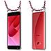 Catena Di Telefoni Cellulari Compatibile Con Asus Zenfone 4 Selfie Pro In Rosso Bianco - Coperchio Protettivo In Silicone Con Anelli D'argento, Cinturino In Corda E Custodia Staccabile - Foto miniatura 8