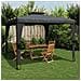 Gazebo Con Tetto Doppio Antracite 3,98x2,98 M In Acciaio - Foto miniatura 2