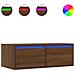 Mobile Porta TV con Luci LED Rovere Marrone 75x35,5x25 cm - Foto miniatura 1