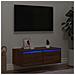 Mobile Porta TV con Luci LED Rovere Marrone 75x35,5x25 cm - Foto miniatura 10