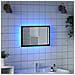 Specchio Da Bagno Led Rovere Marrone 60x8,5x38 Cm In Truciolato - Foto miniatura 1