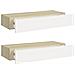 Scaffali A Muro Con Cassetti 2 Pz Rovere E Bianco 60x23,5x10 Cm Mdf - Foto miniatura 1