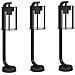 Lusso Casadino -  Lampade Da Terra Per Esterni 3 Pz Nere 60 Cm In Acciaio Inox - Foto miniatura 1