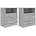 Lusso Casadino -  Comodini 2 Pz Grigio Sonoma 50x32x60 Cm - Foto miniatura 2