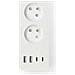 Striscia Di Alimentazione Wi-fi Connected 4 Uscite 3680w 2m Con 4 Porte Usb, Bianco - Foto miniatura 2