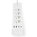 Striscia Di Alimentazione Wi-fi Connected 4 Uscite 3680w 2m Con 4 Porte Usb, Bianco - Foto miniatura 4
