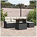 Set di Divani da Giardino  6 Pezzi con Cuscini Rattan Nero, Divano da Giardino  2 Posti con Storage & Cuscini Rattan Nero - Foto miniatura 2