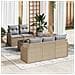 Set Divano da Giardino 6 Pezzi con Cuscini Beige Rattan Sintetico, Divano da Giardino 2 Posti con Ripostiglio e Cuscini Beige in Rattan Sintetico - Foto miniatura 2