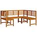 Set Panchina da Giardino in 3 Pezzi in Legno Massello di Acacia - Foto miniatura 1