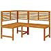 Set Panchina da Giardino in 3 Pezzi in Legno Massello di Acacia - Foto miniatura 5