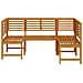 Set Panchina da Giardino in 3 Pezzi in Legno Massello di Acacia - Foto miniatura 7