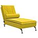 Chaise Longue Massaggi con Cuscino a Rullo Giallo in Velluto - Foto miniatura 1