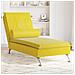 Chaise Longue Massaggi con Cuscino a Rullo Giallo in Velluto - Foto miniatura 2