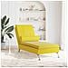 Chaise Longue Massaggi con Cuscino a Rullo Giallo in Velluto - Foto miniatura 3