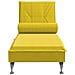 Chaise Longue Massaggi con Cuscino a Rullo Giallo in Velluto - Foto miniatura 4