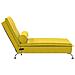 Chaise Longue Massaggi con Cuscino a Rullo Giallo in Velluto - Foto miniatura 5