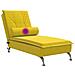 Chaise Longue Massaggi con Cuscino a Rullo Giallo in Velluto - Foto miniatura 7