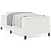 Letto Box Spring con Materasso Crema 100x200 cm Tessuto Corduroy - Foto miniatura 4