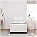 Letto Box Spring con Materasso Crema 100x200 cm Tessuto Corduroy - Foto miniatura 5